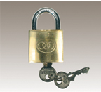 Tri-Circle Brass Padlock