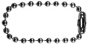 No.3 (2.4mm) Nickel Plated Steel Ball Key Chains - Image 2