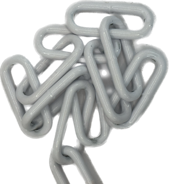 6 x 42 Welded Chain - White Powder Coated by the metre (maximum length 5m) - Image 2